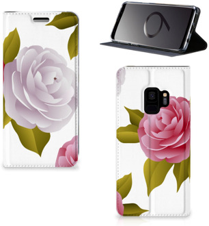 B2Ctelecom Bookcase Samsung Galaxy S9 Roses