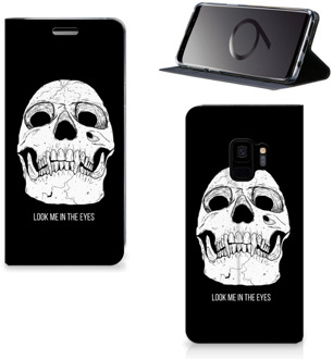 B2Ctelecom Bookcase Samsung Galaxy S9 Skull Eyes