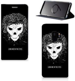 B2Ctelecom Bookcase Samsung Galaxy S9 Skull Hair