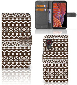 B2Ctelecom Bookcase Samsung Galaxy Xcover 5 Hoesje Aztec Brown