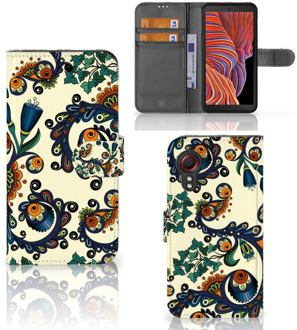 B2Ctelecom Bookcase Samsung Galaxy Xcover 5 Hoesje Barok Flower