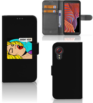 B2Ctelecom Bookcase Samsung Galaxy Xcover 5 Hoesje Popart Oh Yes