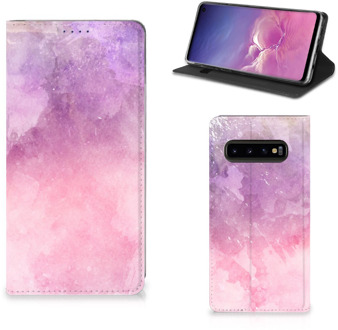 B2Ctelecom BookCase Samsung S10 Design Pink Purple Paint