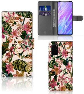 B2Ctelecom Bookcase Samsung S20 Plus Hoesje Flowers