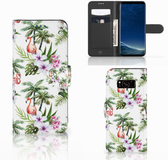 B2Ctelecom Bookcase Samsung S8 Design Flamingo Palms