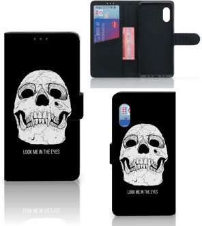 B2Ctelecom Bookcase Samsung Xcover Pro GSM Hoesje Skull Eyes