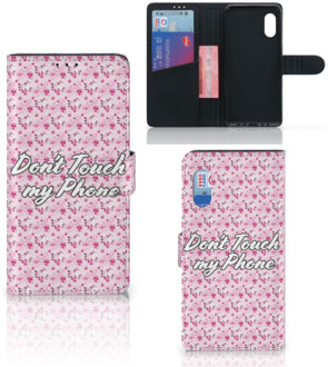 B2Ctelecom Bookcase Samsung Xcover Pro Hoesje Flowers Pink DTMP