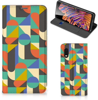 B2Ctelecom Bookcase Samsung Xcover Pro Smart Cover Funky Retro