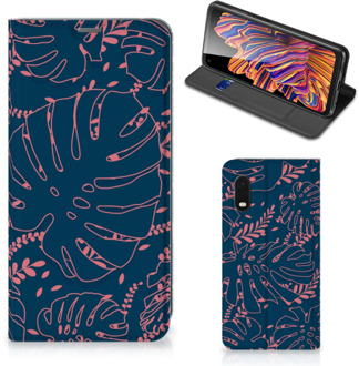 B2Ctelecom Bookcase Samsung Xcover Pro Smartphone Hoesje Palm Leaves