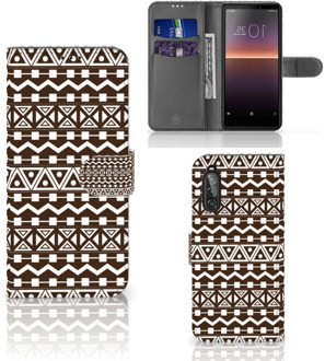 B2Ctelecom Bookcase Sony Xperia 10 II Hoesje Aztec Brown