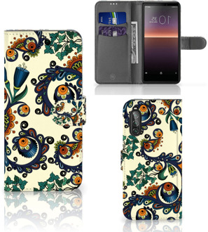 B2Ctelecom Bookcase Sony Xperia 10 II Hoesje Barok Flower