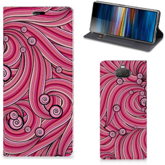 B2Ctelecom Bookcase Sony Xperia 10 Plus Swirl Pink