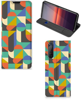 B2Ctelecom Bookcase Sony Xperia 5 II Smart Cover Funky Retro