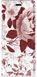 B2Ctelecom Bookcase Sony Xperia 5 Watercolor Flowers