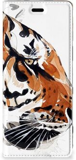 B2Ctelecom Bookcase Sony Xperia 5 Watercolor Tiger