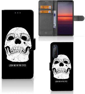 B2Ctelecom Bookcase Sony Xperia 5II GSM Hoesje Skull Eyes