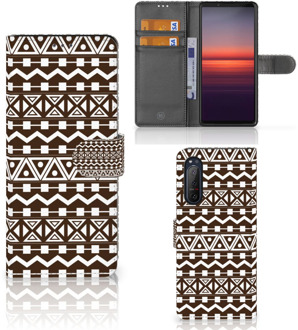 B2Ctelecom Bookcase Sony Xperia 5II Hoesje Aztec Brown