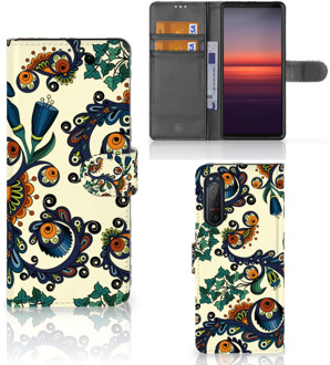 B2Ctelecom Bookcase Sony Xperia 5II Hoesje Barok Flower