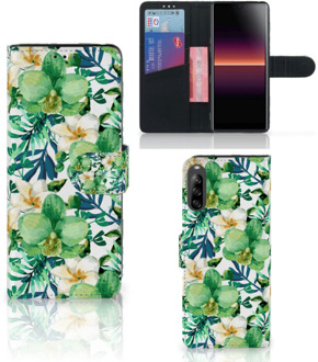 B2Ctelecom Bookcase Sony Xperia L4 GSM Hoesje Orchidee Groen