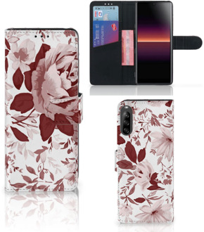 B2Ctelecom Bookcase Sony Xperia L4 GSM Hoesje Watercolor Flowers