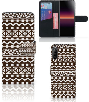 B2Ctelecom Bookcase Sony Xperia L4 Hoesje Aztec Brown