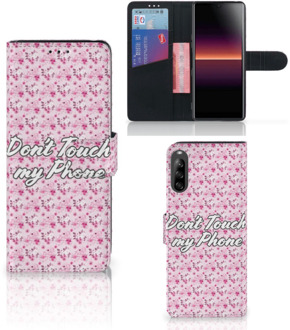 B2Ctelecom Bookcase Sony Xperia L4 Hoesje Flowers Pink DTMP