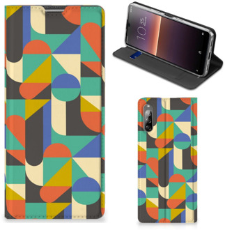 B2Ctelecom Bookcase Sony Xperia L4 Smart Cover Funky Retro