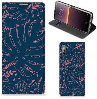 B2Ctelecom Bookcase Sony Xperia L4 Smartphone Hoesje Palm Leaves