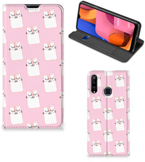 B2Ctelecom Bookcase Valentijn Cadeaus Samsung Galaxy A20s Smart Cover Hoesje Sleeping Cats