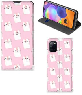 B2Ctelecom Bookcase Valentijn Cadeaus Samsung Galaxy A31 Smart Cover Hoesje Sleeping Cats