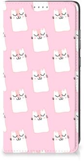 B2Ctelecom Bookcase Valentijn Cadeaus Samsung Galaxy A52 Smart Cover Hoesje Sleeping Cats