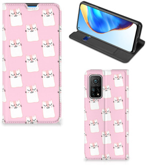 B2Ctelecom Bookcase Valentijn Cadeaus Xiaomi Mi 10T | 10T Pro Smart Cover Hoesje Sleeping Cats