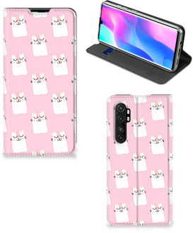 B2Ctelecom Bookcase Valentijn Cadeaus Xiaomi Mi Note 10 Lite Smart Cover Hoesje Sleeping Cats