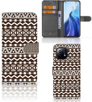 B2Ctelecom Bookcase Xiaomi Mi 11 Hoesje Aztec Brown