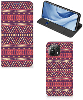 B2Ctelecom Bookcase Xiaomi Mi 11 Lite Smart Cover Aztec Purple