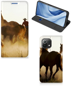 B2Ctelecom Bookcase Xiaomi Mi 11 Lite Smart Cover Cowboy