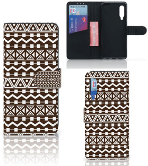 B2Ctelecom Bookcase Xiaomi Mi 9 Hoesje Aztec Brown