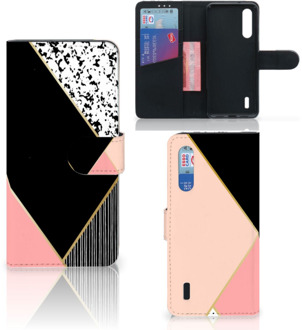 B2Ctelecom Bookcase Xiaomi Mi 9 Lite Zwart Roze Vormen