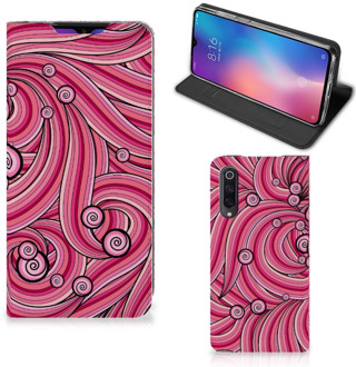 B2Ctelecom Bookcase Xiaomi Mi 9 Swirl Pink