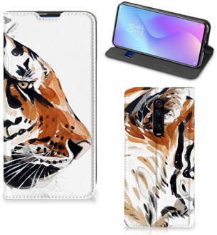 B2Ctelecom Bookcase Xiaomi Mi 9T Pro Watercolor Tiger