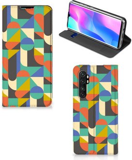 B2Ctelecom Bookcase Xiaomi Mi Note 10 Lite Smart Cover Funky Retro