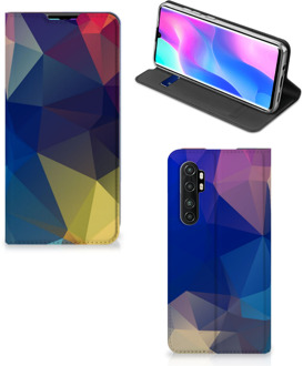 B2Ctelecom Bookcase Xiaomi Mi Note 10 Lite Telefoon Hoesje Polygon Dark