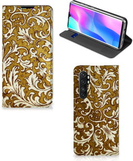 B2Ctelecom Bookcase Xiaomi Mi Note 10 Lite Telefoonhoesje Barok Goud