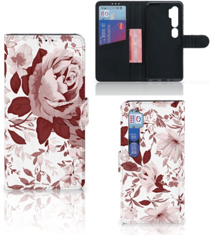 B2Ctelecom Bookcase Xiaomi Mi Note 10 Pro GSM Hoesje Watercolor Flowers