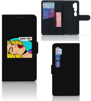 B2Ctelecom Bookcase Xiaomi Mi Note 10 Pro Hoesje Popart Oh Yes