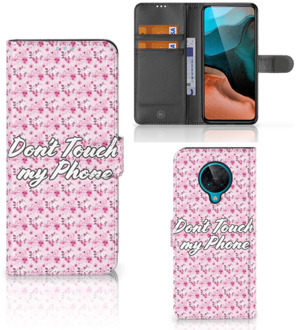 B2Ctelecom Bookcase Xiaomi Poco F2 Pro Hoesje Flowers Pink DTMP