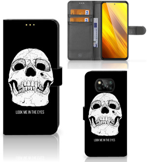 B2Ctelecom Bookcase Xiaomi Poco X3 GSM Hoesje Skull Eyes