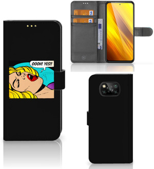 B2Ctelecom Bookcase Xiaomi Poco X3 Hoesje Popart Oh Yes