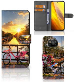 B2Ctelecom Bookcase Xiaomi Poco X3 Telefoon Hoesje Amsterdamse Grachten