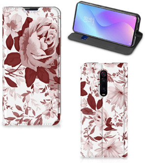 B2Ctelecom Bookcase Xiaomi Redmi K20 Pro Watercolor Flowers